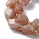 Natural Peach Moonstone Beads Strands G-C182-13-01-4
