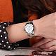 カップルの腕時計  女性用ステンレススチール防水クォーツ腕時計  ホワイト  ステンレス鋼色  周囲：220ミリメートル WACH-BB19215-02-10