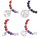 Bracelets extensibles en perles de pierres précieuses naturelles sunnyclue BJEW-SC0001-02-2