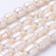 Fili di perle di perle d'acqua dolce coltivate naturali PEAR-P002-16-1