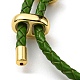 Кожаные браслеты плетеного шнура BJEW-G675-06G-09-3