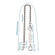 Givenny-EU 3 Sets 3 Colors Zinc Alloy Curb Chain Bag Straps FIND-GN0001-23-3