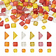 Elecrelive 240pcs2スタイル透明ガラスカボション  モザイクタイル  家の装飾やdiyの工芸品  正方形と三角形  カラフル  120個/スタイル GLAA-EL0001-03A-1