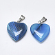 Natural Banded Agate/Striped Agate Pendants X-G-T122-24G-2