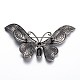 Schmetterling Messing Mikro pflastern Zirkonia broochs JEWB-E671-01B-2