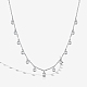 2 pièces 2 style cubique zircone larme pendentif colliers ensembles avec rhodium plaqué 925 cahains en argent sterling pour les femmes NJEW-F310-02P-3