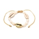 Bracelet de perles tressées en perles naturelles et cauris pour adolescentes femmes BJEW-JB07063-1
