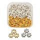 400 pièces 2 couleurs perles d'espacement en alliage de style tibétain TIBEB-YW0001-05-1