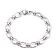 304 bracelet chaîne à maillons en acier inoxydable pour hommes femmes, couleur inoxydable, 7-7/8 pouce (20 cm)