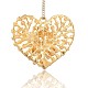 Étincelante pendentifs coeur d'or TIBE-M001-133C-2