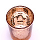 板ガラスキャンドルカップ  カスミソウ模様  ローズゴールド  55x66mm  内径：50mm AJEW-WH0155-07B-2