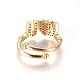 Adjustable Brass Micro Pave Cubic Zirconia Finger Rings RJEW-L086-01-3