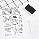 GLOBLELAND Birthday Theme Clear Stamps Polar Bear Ice Skating Fishing Silicone Clear Stamp Seals for Cards Making DIY Scrapbooking Photo Journal Album Decor Craft DIY-WH0167-56-624-6