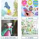 Etiquetas engomadas decorativas coloridas de la ventana del huevo de pascua del pvc DIY-WH0349-108-6