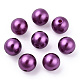 Spray Painted ABS Plastic Imitation Pearl Beads OACR-T015-05C-11-3