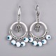 Lampwork Beads Dangle Earrings EJEW-JE03314-01-1