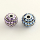 Round Handmade Rhinestone Indonesia Beads IPDL-Q036-11-1