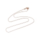 Ионное покрытие (ip) 304 ожерелье из змеевика из нержавеющей стали для мужчин и женщин NJEW-G076-01C-RG-2