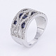 Brass Micro Pave Cubic Zirconia Finger Rings RJEW-E145-35P-19mm-1