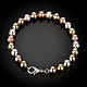 Laiton exquis ronde bracelets de chaîne de balle pour les femmes BJEW-BB12289-3