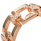 Valentine cadeaux de jour des idées pour la petite amie de haute qualité montre strass bracelet en acier inoxydable WACH-A004-02RG-4