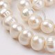 Fili di perle di perle d'acqua dolce coltivate naturali PEAR-D187-34-3