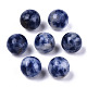 Perles de jaspe tache bleue naturelle G-R483-08-8mm-2