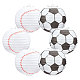 Ensemble de lanternes en papier en forme de ballon de football DIY-WH0259-39-1