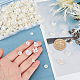 Nbeads 300pcs 5 tapas de abalorios de perlas de imitación de plástico abs de estilo OACR-NB0001-39-3