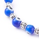 Bracelets extensibles en perles de chalumeau ronds faits à la main BJEW-JB05974-02-2