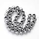 Electroplate Non-magnetic Synthetic Hematite Beads Strands G-Q486-76H-2
