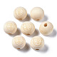Unfinished Natural Wood European Beads WOOD-S045-151-1