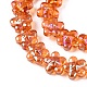 Chapelets de perles en verre électroplaqué&nbsp;EGLA-T028-02G-3