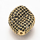 Perles de zircone cubique micro pave en Laiton ZIRC-T004-47G-1