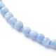 Natürliche Muschel runde Perlen Perlenketten NJEW-JN03640-03-4