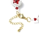 Miyuki glass seed & lampwork & strass tressé bracelets chaîne à maillons étoiles BJEW-MZ00038-02-2