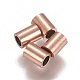 イオンプレーティング（ip）304ステンレス鋼チューブビーズ  ローズゴールド  4x3mm  穴：2mm STAS-L216-23C-RG-1