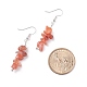 Ensemble de bijoux en perles d'agate rouge naturelle SJEW-JS01232-04-8