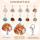 UNICRAFTALE 4 Sets 10 Styles Mixed Stone Chip Beads Pendant Decorations Sets Quartz Charms Alloy Tree of Life Pendant Decorations with Lobster Claw Clasps for Necklace Jewelry Making HJEW-UN0001-13-5