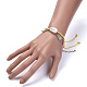 Adjustable Glass Seed Bead & Tibetan Style Zinc Alloy Charm Bracelet Sets BJEW-JB04282-03-9