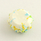 Dahlia Flower Spray Painted Resin Cabochons CRES-R155-08-2