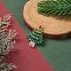 Christmas Theme Glass Seed Beads Pendants PALLOY-TA00025-4