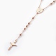 304 Edelstahl Rosenkranz Perlenketten aus rostfreiem NJEW-F240-02RG-2