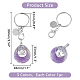 SUPERFINDINGS 3Pcs Tree of Life Gemstone Keychain Natural Chakra Crystal Key Ring Lucky Charms ID Tag Key Ring for Women Girls KEYC-PH01449-2