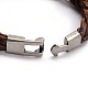 Tressés élégant bracelets de cuir cordon BJEW-F173-08-4