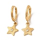 Crystal Rhinestone Star Dangle Hoop Earring & Moon Pendant Nacklace SJEW-P002-07G-2