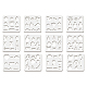 FINGERINSPIRE 12 Sets Leather Earrings Making Template 5.9x5.9inch Spring Summer Autumn Winter Valentine's St. Patrick's Teacher's Day Easter Witch's Day Graduation Stencil for Card Hairpin DIY DIY-WH0394-0189-3