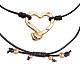 Bracelets de perles en alliage tressées BJEW-Q695-01MS-NR-5