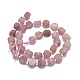 Chapelets de perles aux fraises en quartz naturel G-E530-11I-2