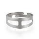Adjustable 304 Stainless Steel Finger Ring Settings STAS-R094-18-2